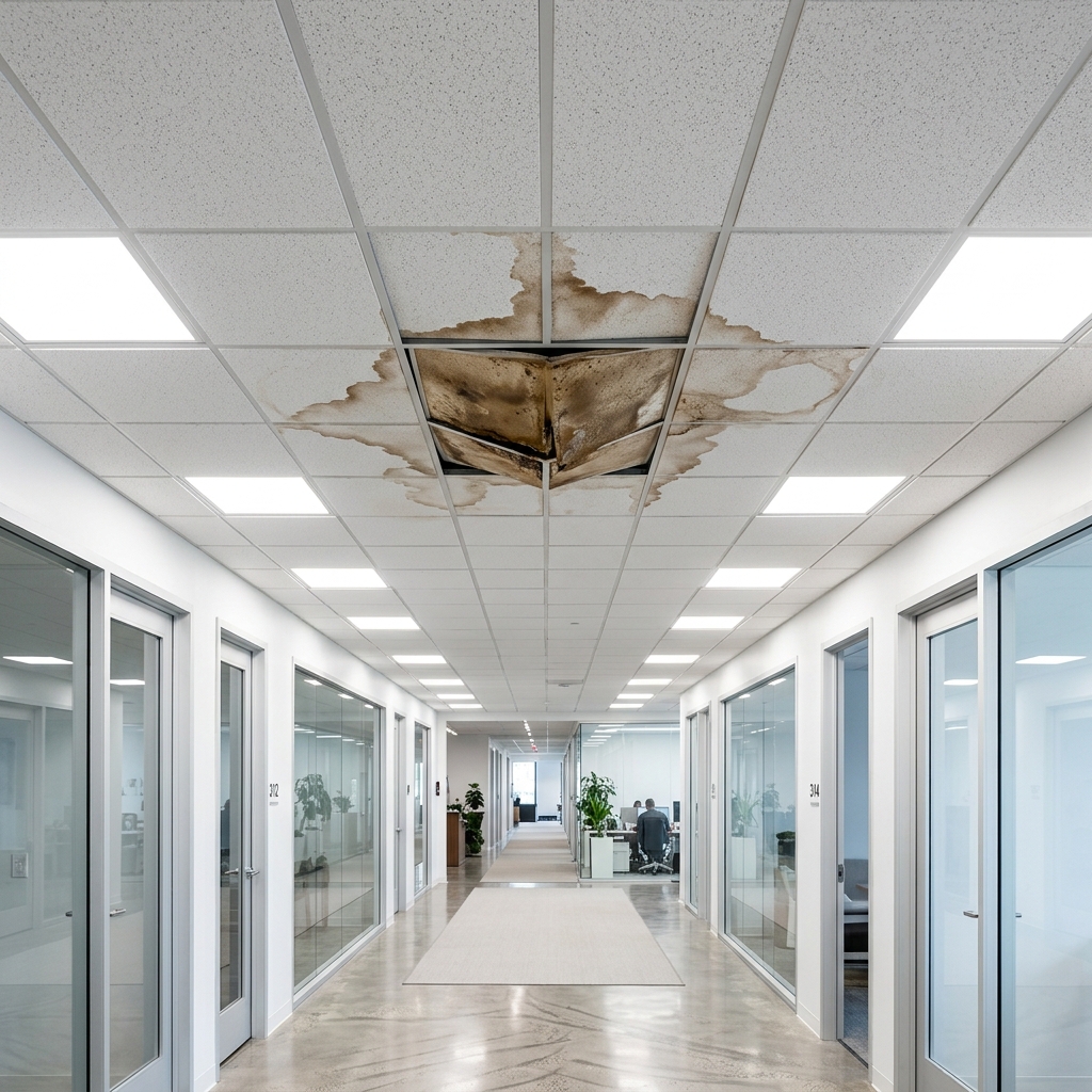 Water stain on unit 204 ceiling